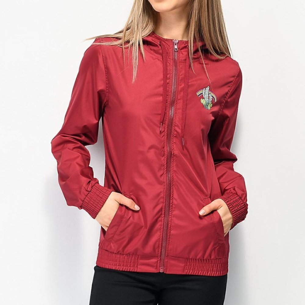 Empyre Keana Road to Nowhere Red Hooded Windbreaker Jacket
